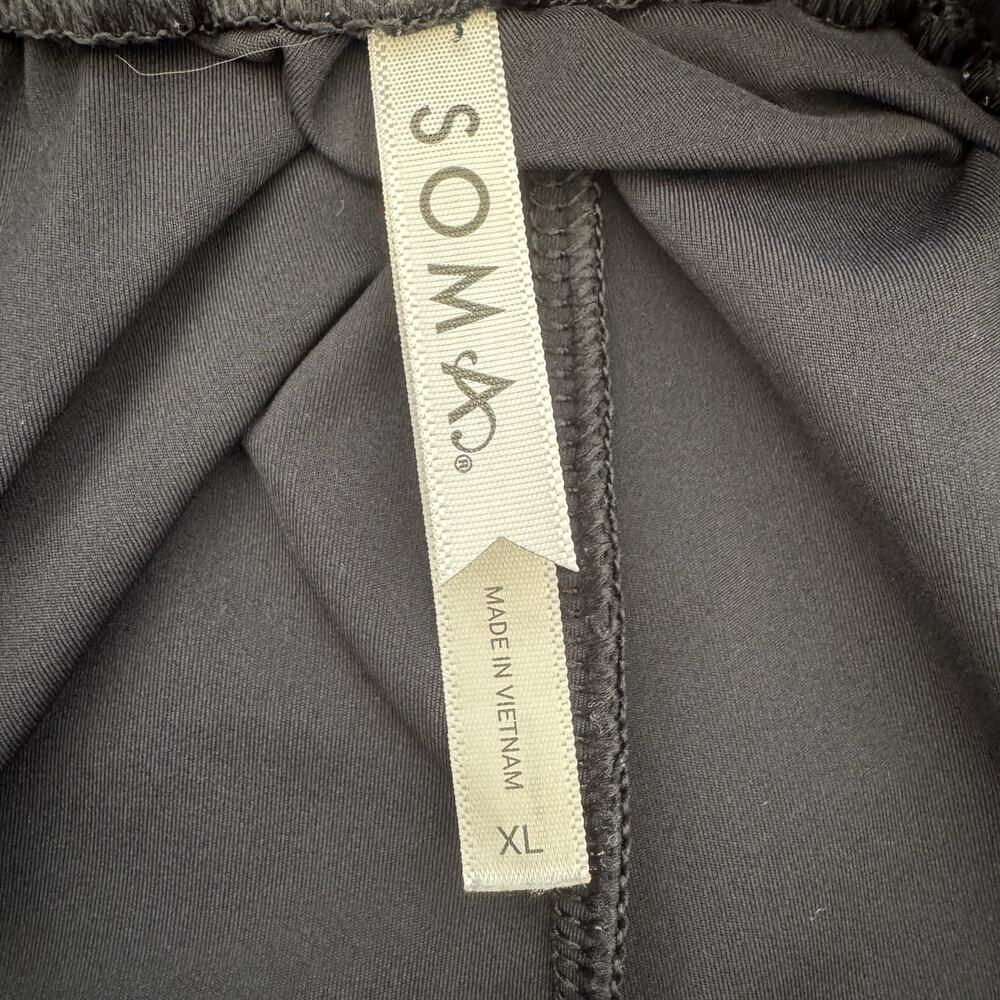 SOMA Weekend Joggers Lounge Pants Black Elastic Waist Drawstring Pockets Size XL - Picture 6 of 9